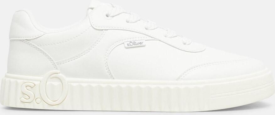 S.Oliver female Sneaker in leerlook met logodetail