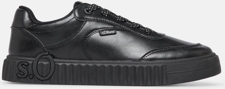 S.Oliver female Sneaker in leerlook met logodetail