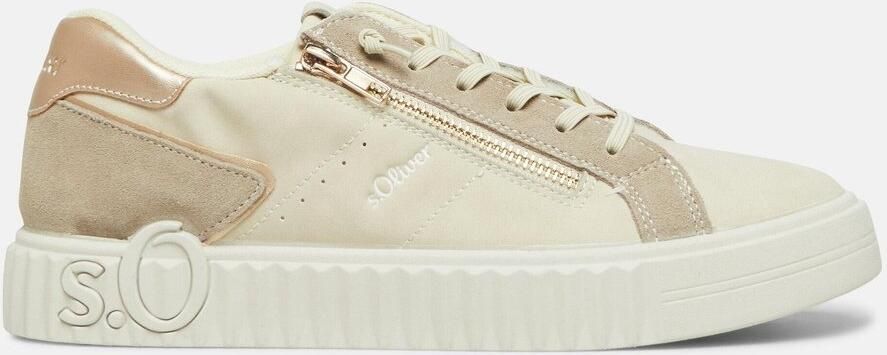 S.Oliver female Sneaker met ritssluiting en plateauzool