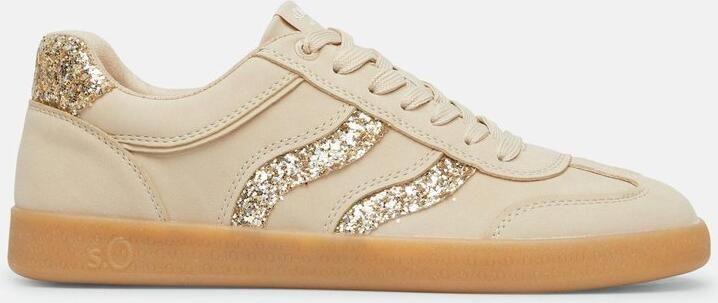 S.Oliver female Sneakers in leerlook met glitterdetails