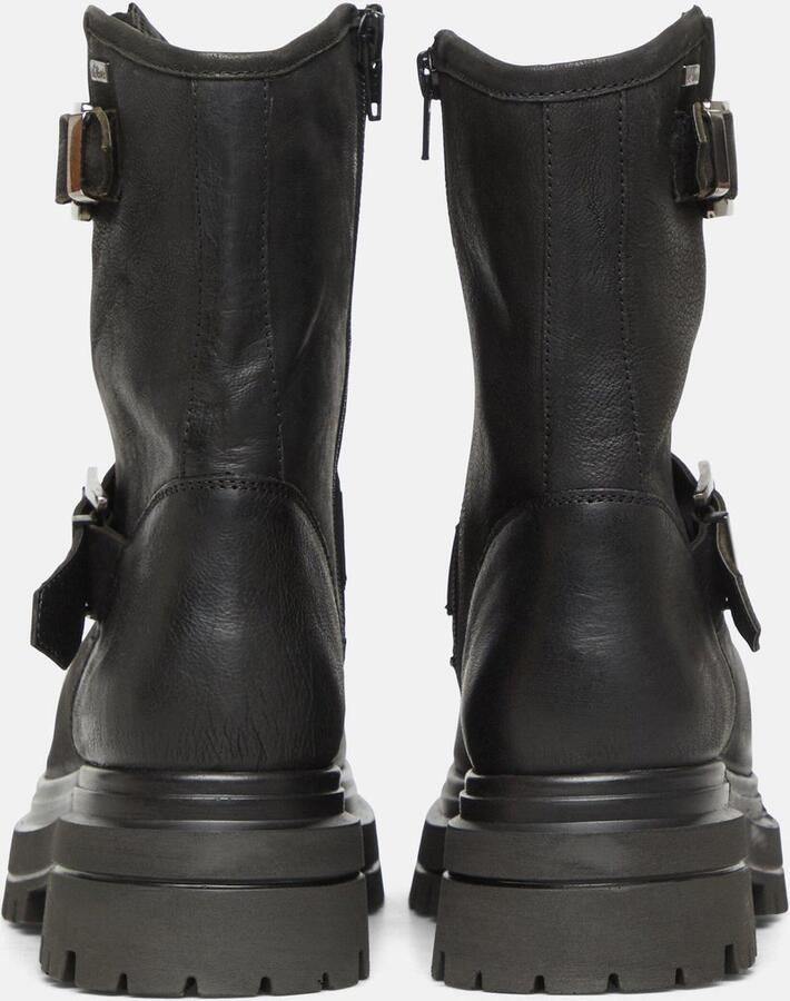 S.Oliver female Stevige leren laarzen met gespdetails
