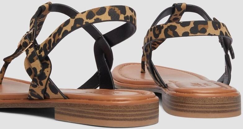 S.Oliver Women Shoes leren sandalen met panterprint beige zwart - Foto 6