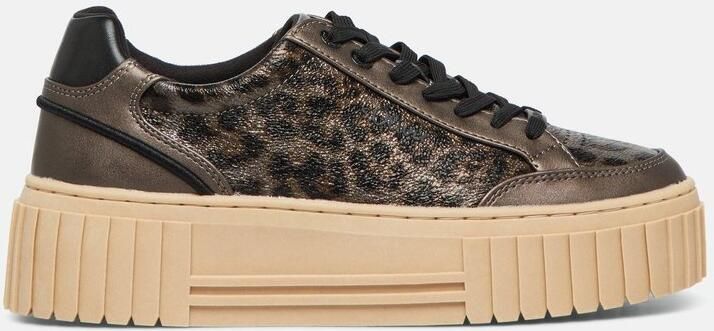 S.Oliver Women Shoes imitatieleren sneakers met panterprint grijs - Foto 4