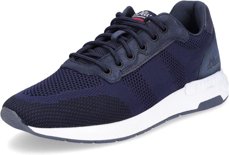 S.Oliver gebreide herensneaker marineblauw