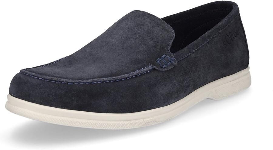 S.Oliver heren leren slip-on schoenen blauw