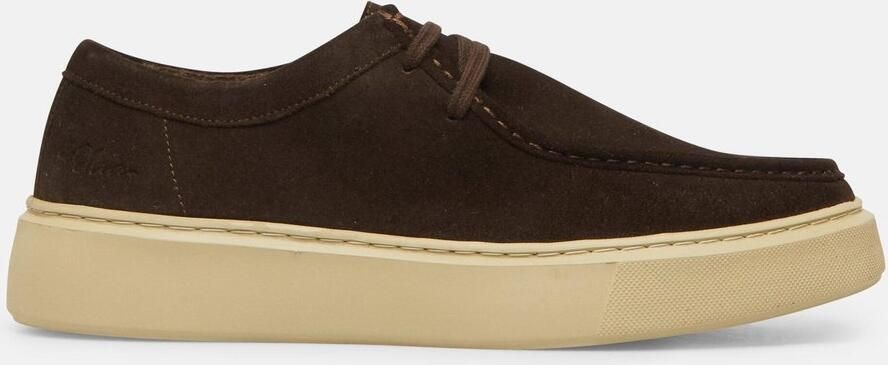 S.Oliver male Lage schoenen van suède met plateauzool
