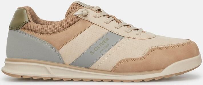 S.Oliver male Sneakers van verschillende materialen met een profielzool