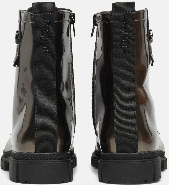 S.Oliver enkelboots met profielzool grijs metallic - Foto 3