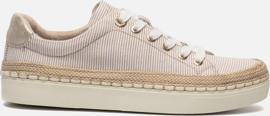 S.Oliver Sneakers met beleg van raffia op het plateau