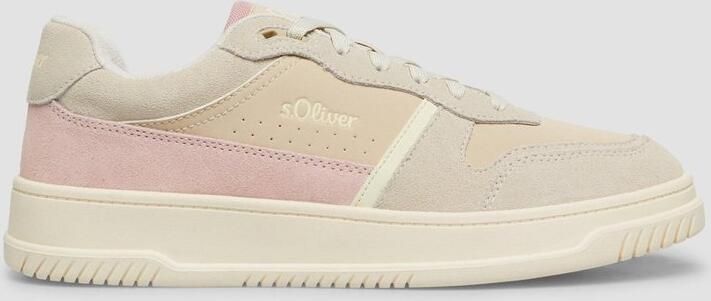 S.Oliver female Leren sneaker met plateauzool