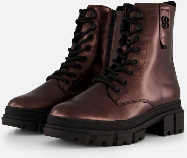 s.Oliver Vegan veterboots bruin Synthetisch