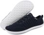SOMIC Barefoot Schoenen Sportschoenen Sneakers Fitnessschoenen Hardloopschoenen Ademend Knit Textiel Platte Zool Blauw - Thumbnail 2