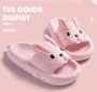SOMIC Unisex Slippers- heren Badslippers antislip ultralichte platte zachte Sloffen -Pantoffels Heren Dames Douchepantoffels Pasen gift van konijn slippers- konijn slides - Roze - Thumbnail 1