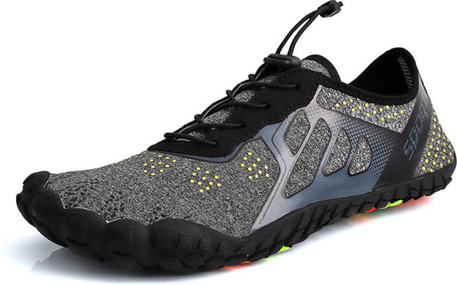 SOMIC Waterschoenen Aquaschoenen Pool Waterschoenen Barefoot Schoenen Trail Running Schoenen Fitnessschoenen -Outdoor Ademend Antislip Instelbaar Schnell Trocknend trailschoenen Zwart