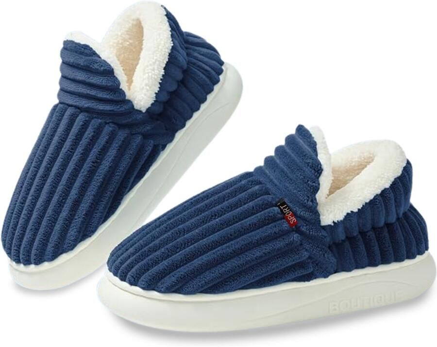 Somstyle Pantoffels Sloffen & Huisschoenen Antislip Donkerblauw