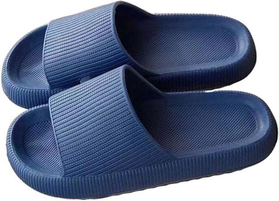 Somstyle Slippers & EVA Badslippers met Verdikte Zool Anti-slip Blauw