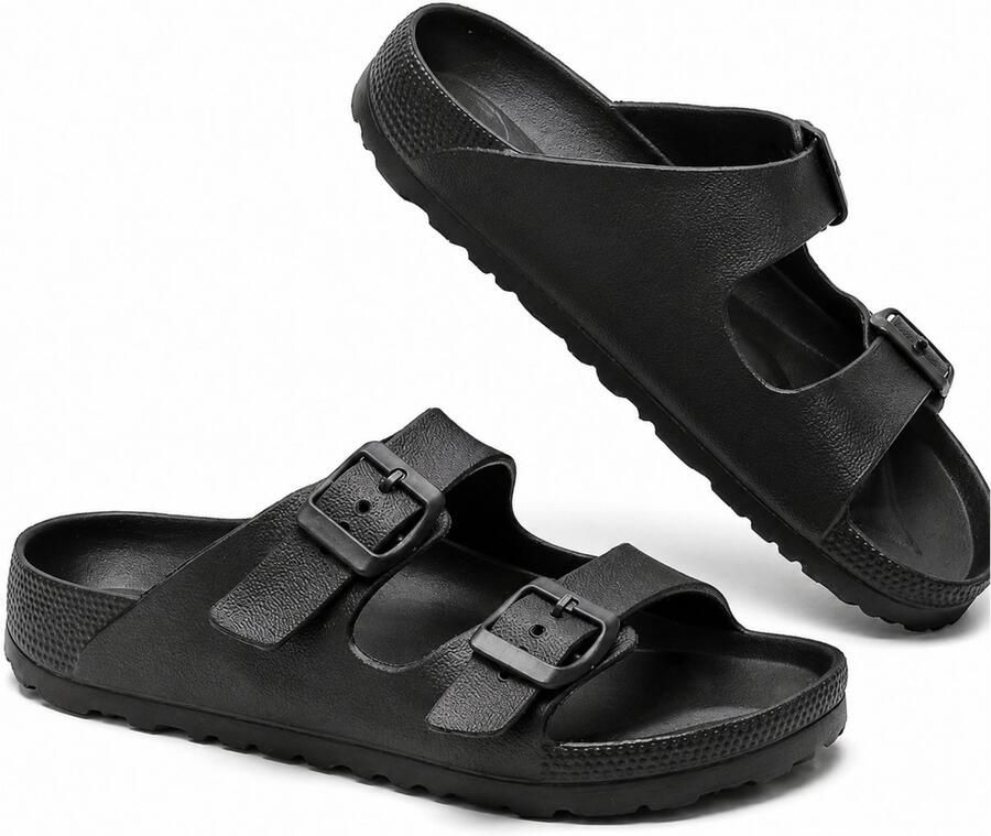 Somstyle Slippers Sandalen & Badslippers met Gesp Zwart