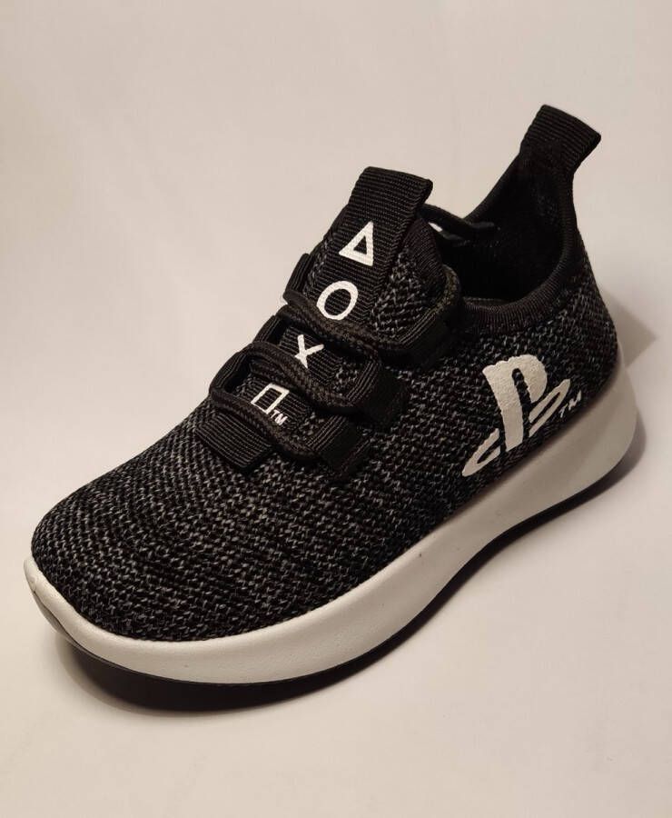 Sony Playstation jongens schoenen lage sneaker- zomerschoen zwart wit met logo ideaal kerst cadeau - Foto 2