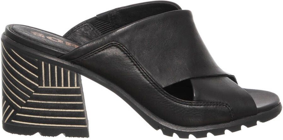 Sorel nadia mule zwart natuurlijk leer zln