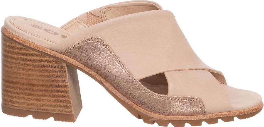 Sorel Nadia Mule Natuurlijk Tan Natuurlijk Leer Bruin