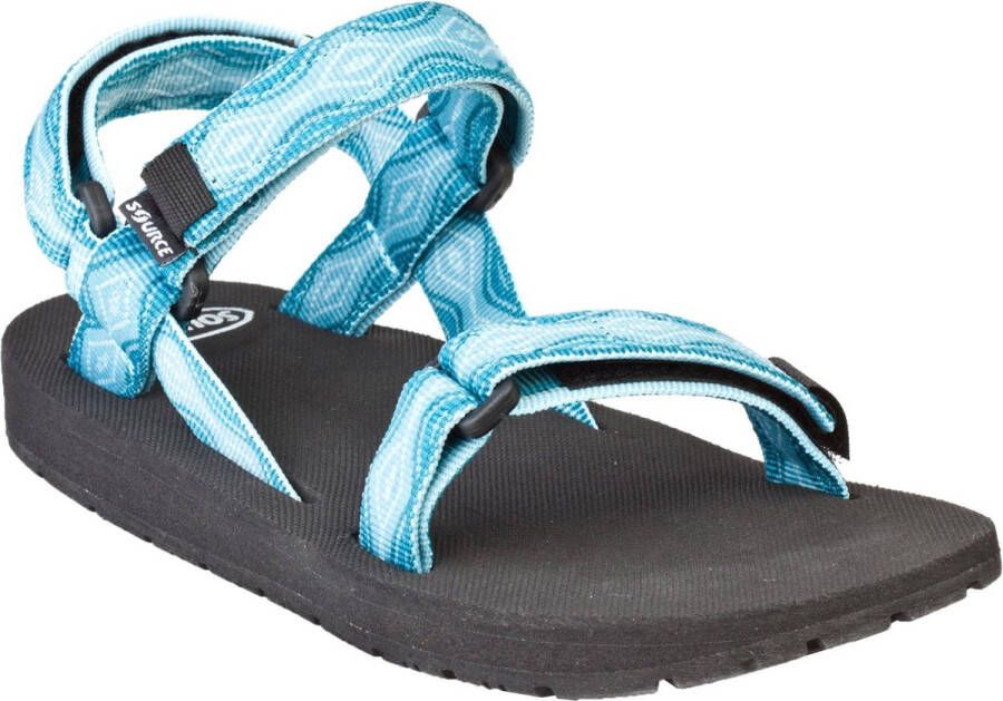 Source Classic Sandaal dames Wandelsandalen Vrouwen blauw zwart wit