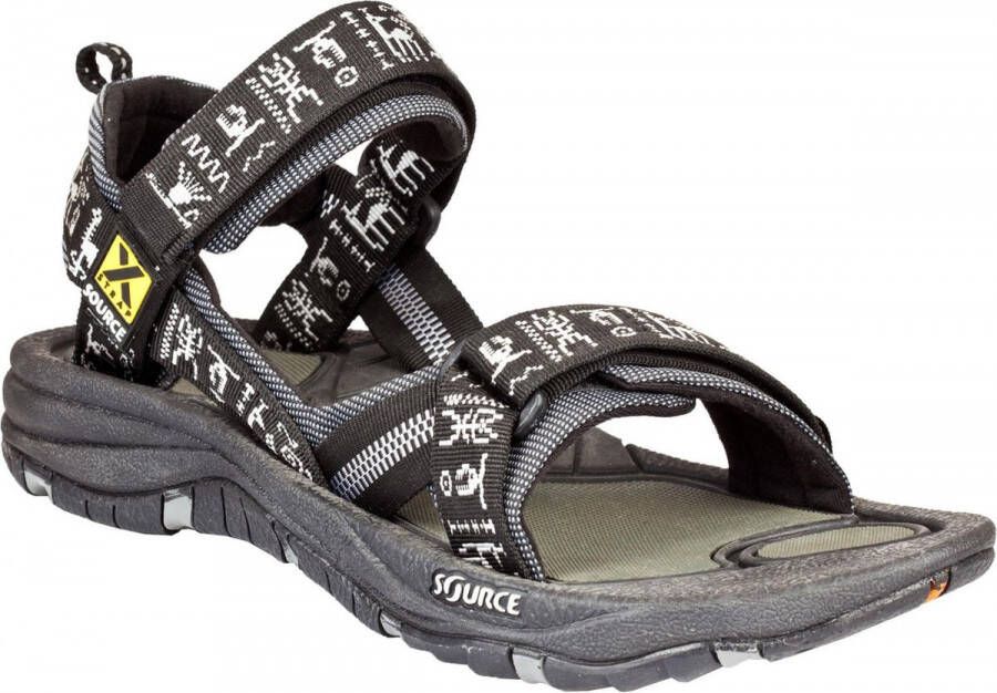 Source Classic Sandaal heren Wandelsandalen Mannen zwart wit