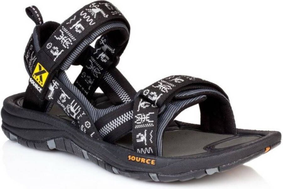 Source Classic Sandaal heren Wandelsandalen Mannen zwart wit