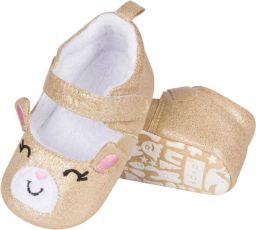 Soxo Babyslofjes Polyester Goudkleurige babyslofjes Puppy hoofd Babyslofjes voor meisjes Anti-slip babyslofjes Gouden baby schoentjes Schattige meisjes slofjes Schattige baby schoenen voor