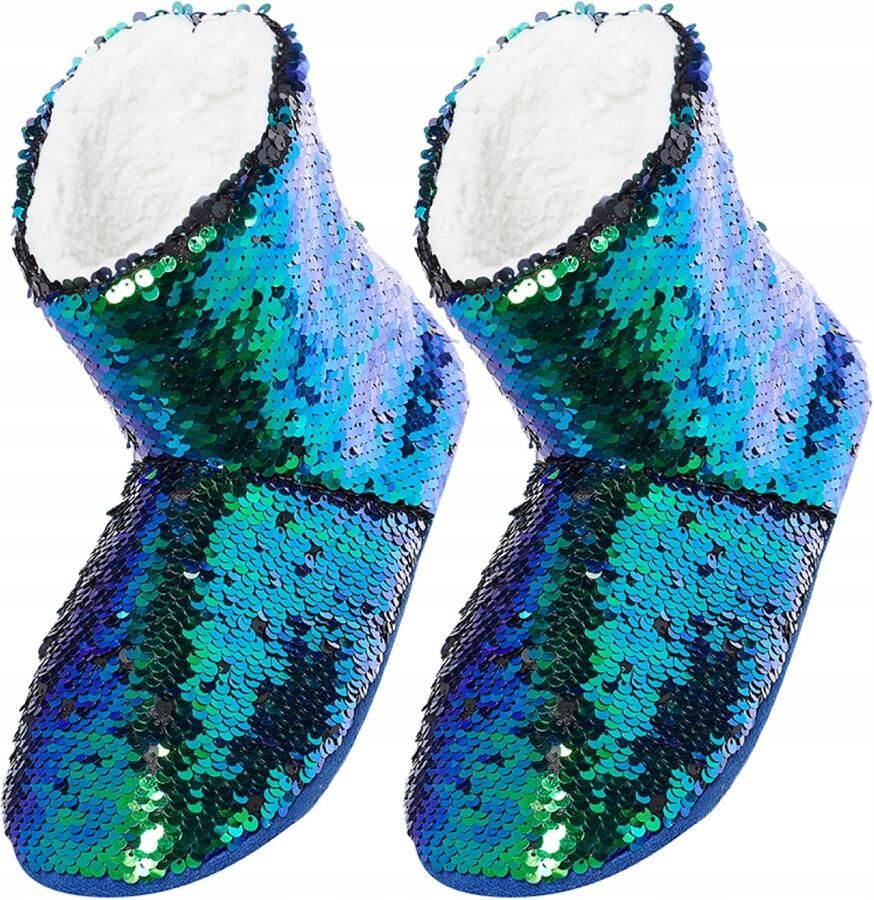 Soxo Dames Pantoffels met Pailletten en TPR Zool