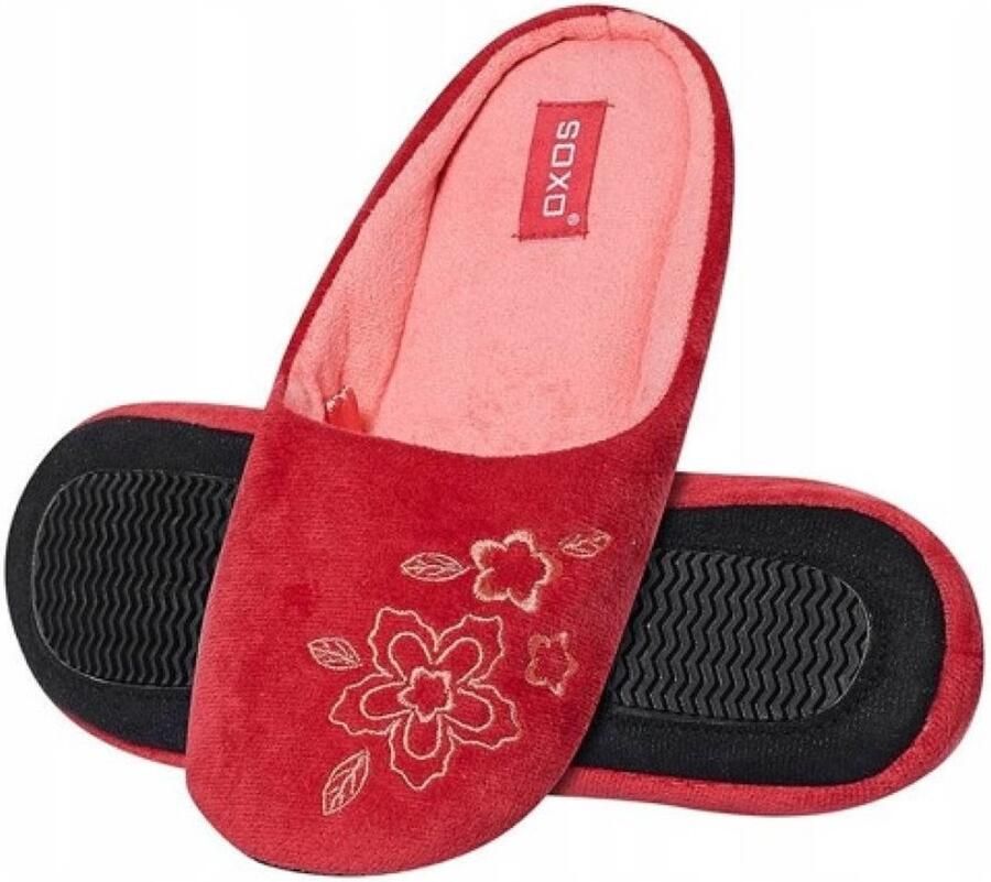 Soxo Dames Pantoffels Warme Zachte Huisschoenen