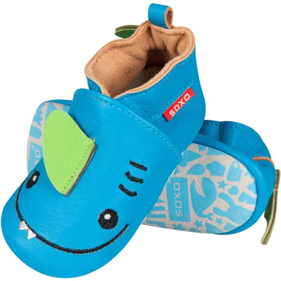 Soxo Zacht leren babyschoentjes Blauw
