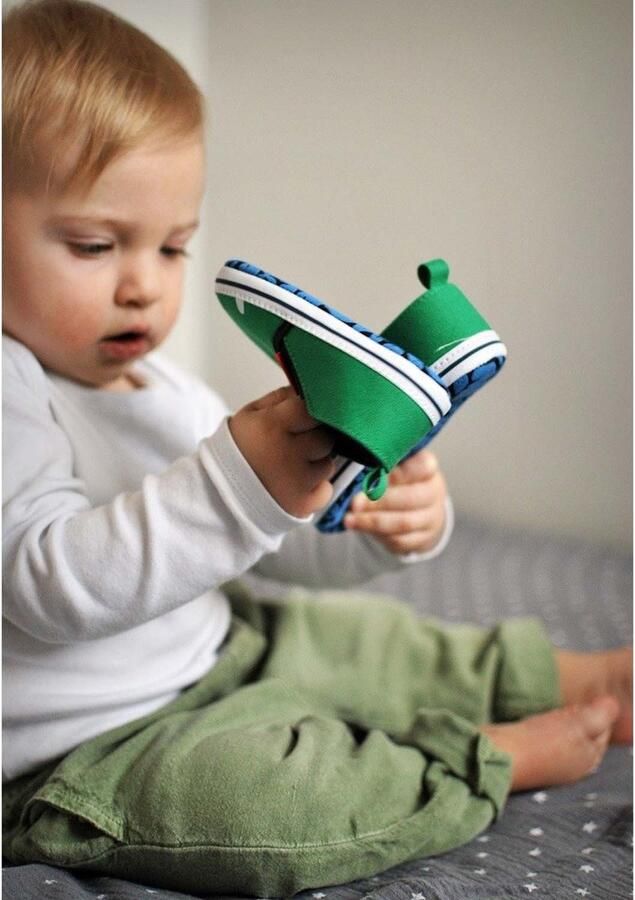 Soxo Zachte babyslofjes krokodil Groen - Foto 2