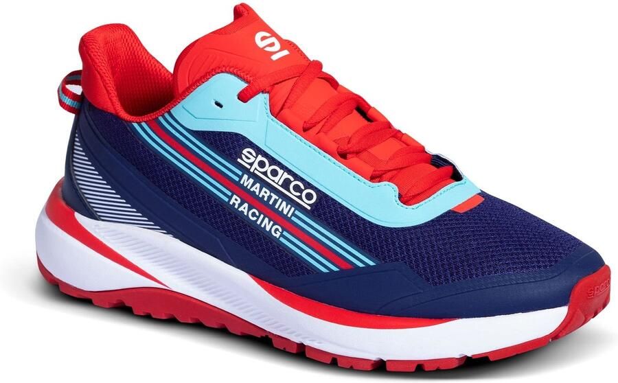 SPARCO S-RUN MARTINI RACING Lichtgewicht Sneakers met Iconische Martini Racing Livery Blauw