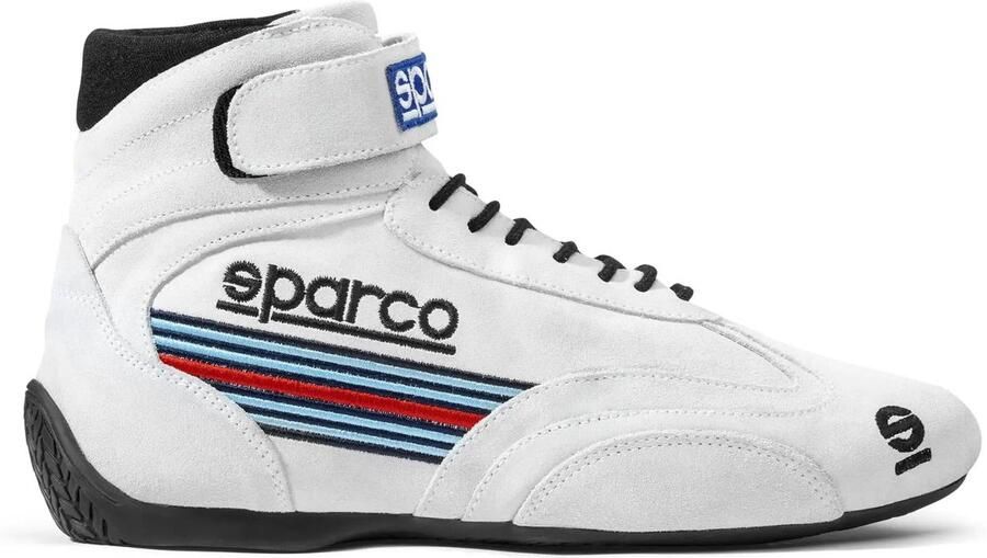 SPARCO TOP MARTINI RACING Wit FIA 8856-2018 Gecertificeerde Racing Schoenen in Vintage Martini Livery Wit