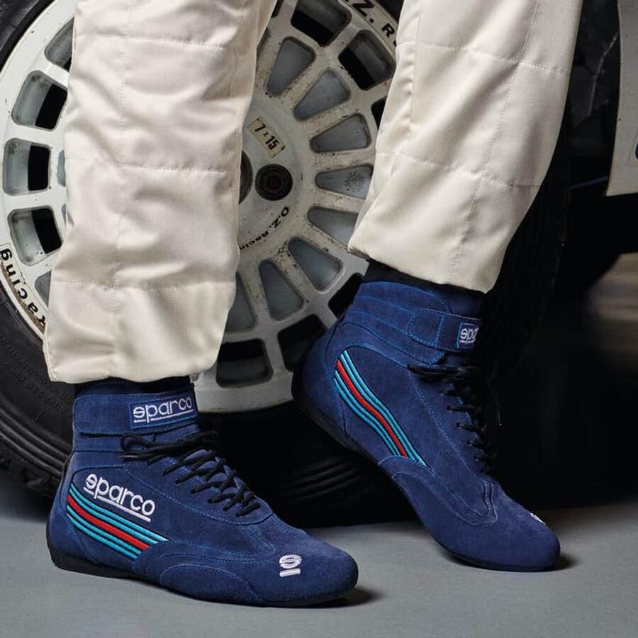 SPARCO TOP MARTINI RACING Wit FIA 8856-2018 Gecertificeerde Racing Schoenen in Vintage Martini Livery Wit - Foto 2