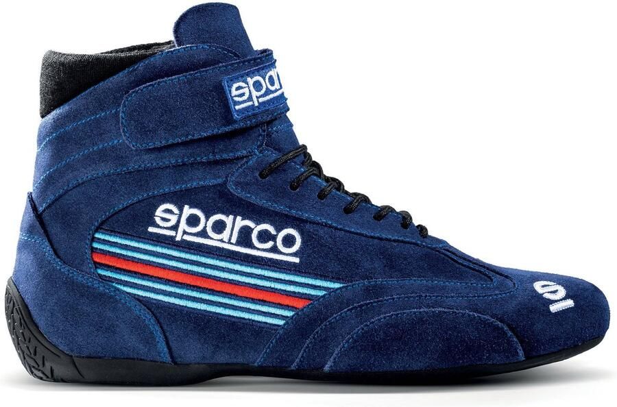 SPARCO TOP MARTINI RACING Marineblauw FIA 8856-2018 Gecertificeerde Racing Schoenen in Vintage Martini Livery Marineblauw
