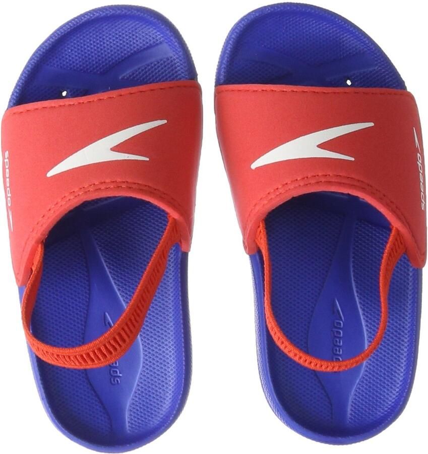 Speedo Atami Sea Squad Slide Badslippers Blauw Rood 21 1:2