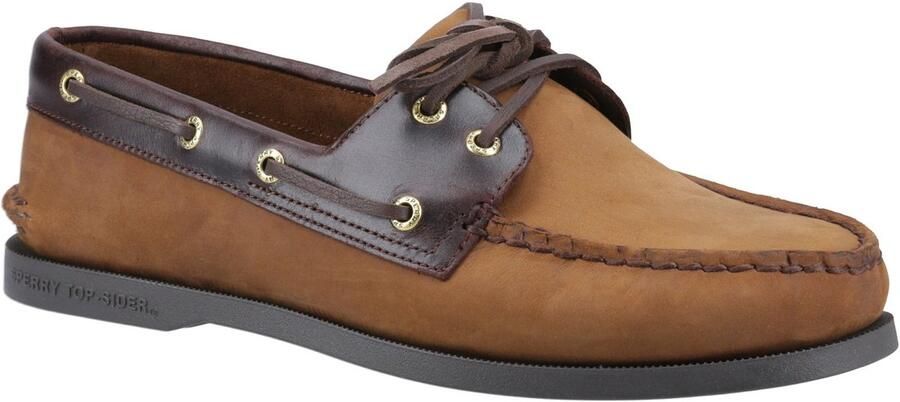 Sperry Authentiek Origineel 2 VET Breed Bruin Buc Bruin FW Boat Shoes FW Boat Shoes Volwassenen - Foto 2