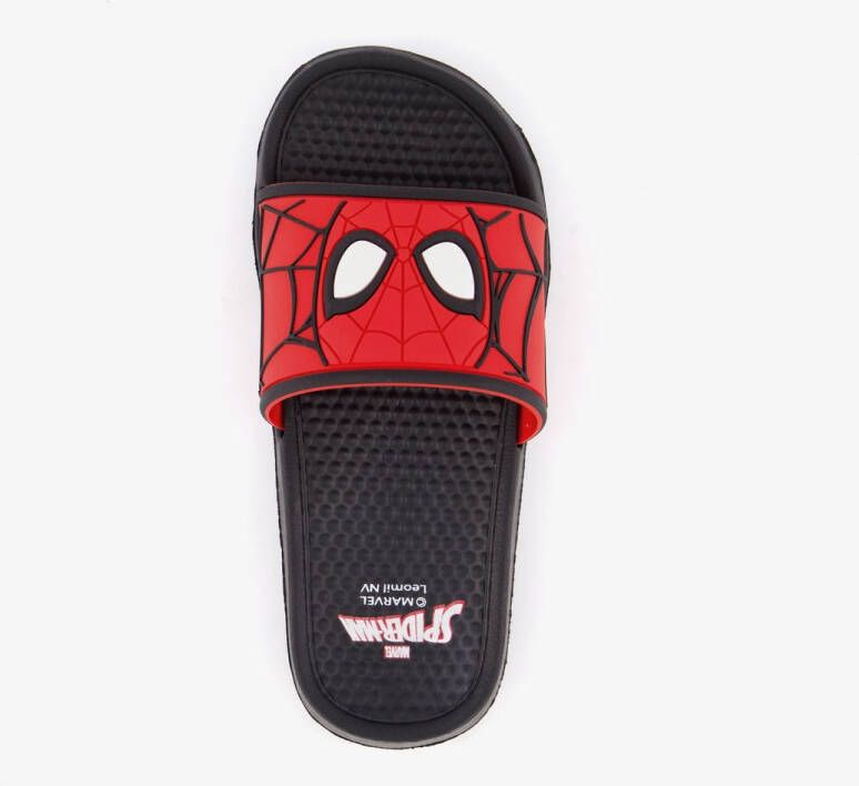 Spider-Man jongens badslippers zwart rood