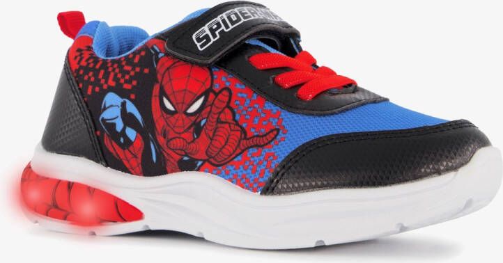 Spider-Man jongens sneakers met lichtjes blauw