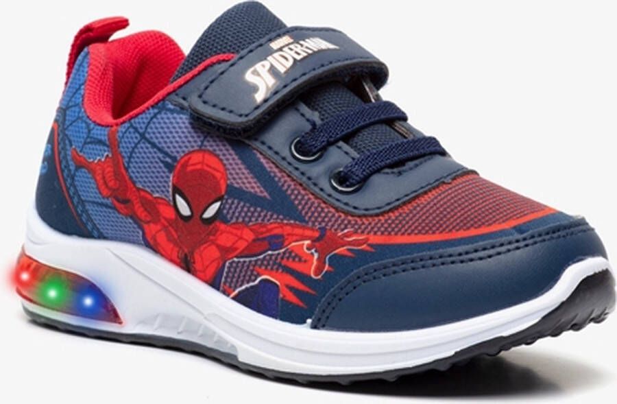 Spider-Man jongens sneakers met lichtjes blauw