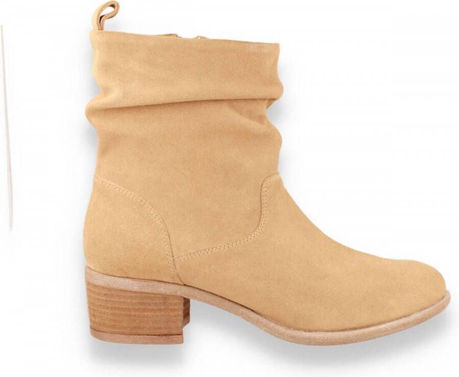 Spm Shoes & Boots SPM dames enkellaarsje Miriam BEIGE