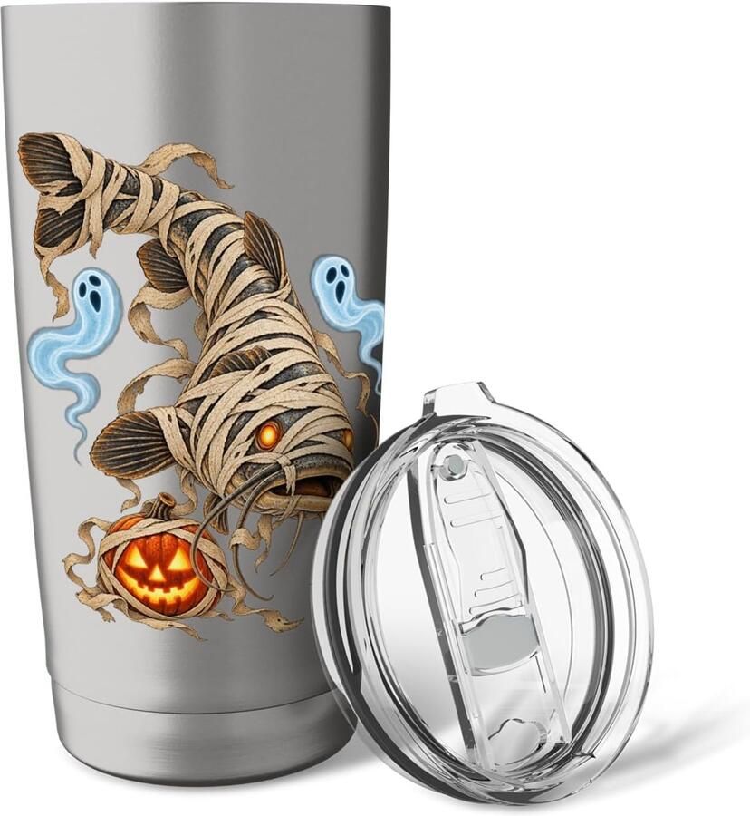 Spooky Wels Mumie voor Halloween-pret dubbelwandige thermobeker
