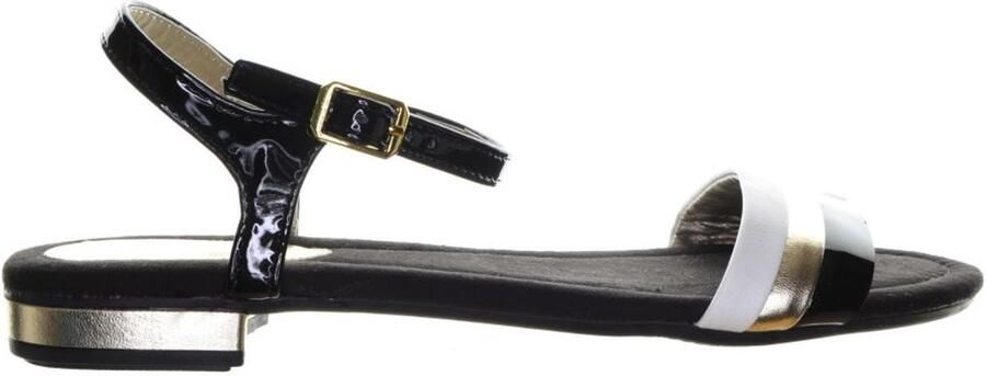 Sprox Zwarte Platte Sandalen