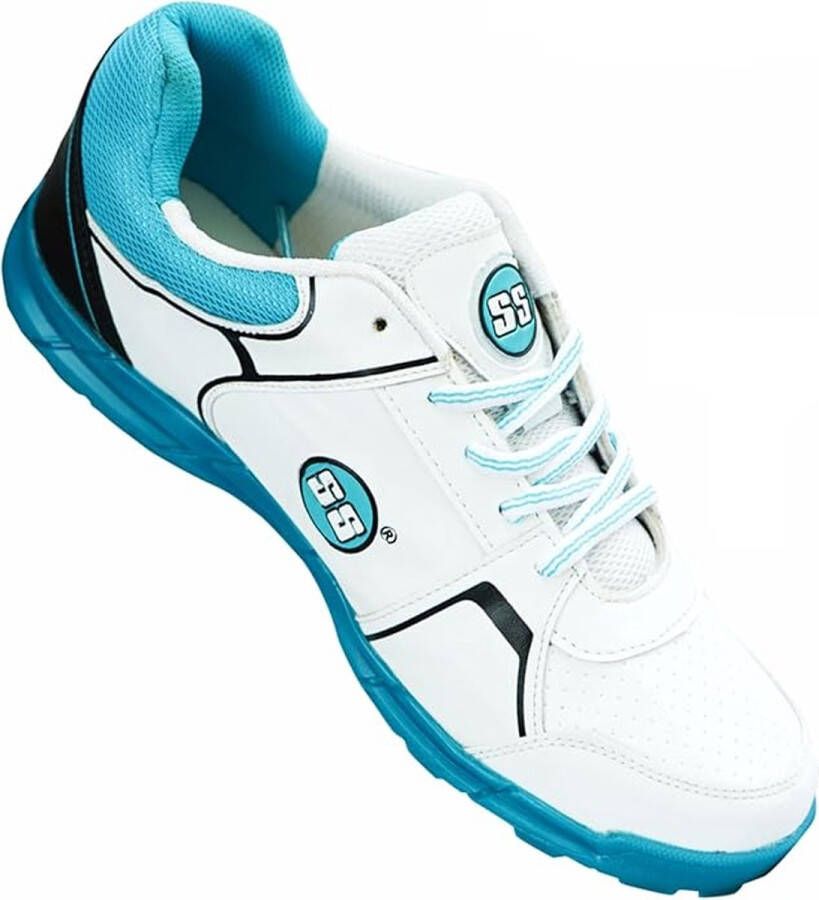 SS Josh cricketschoenen (kleur: wit en zeegroen Voor heren en jongens Materiaal: PU en gaas Lichtgewicht en duurzame langdurige prestaties