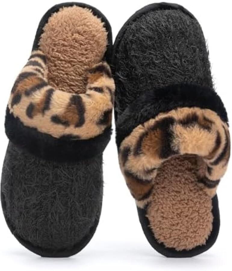 ST TRADING ST TRADİNG Pluche Pantoffels met Geheugen Foam Comfortabele Binnenshuis Slippers