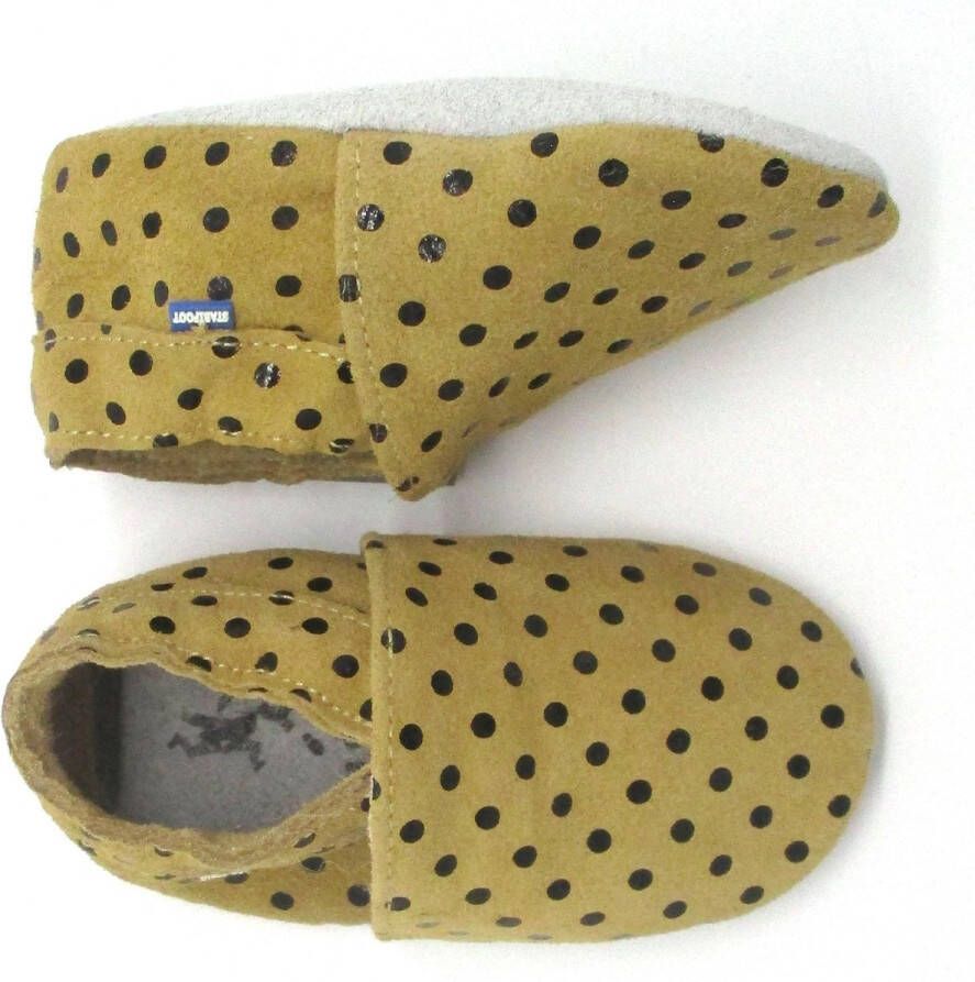 Stabifoot babyschoentjes babysoft zandkleurig stippen