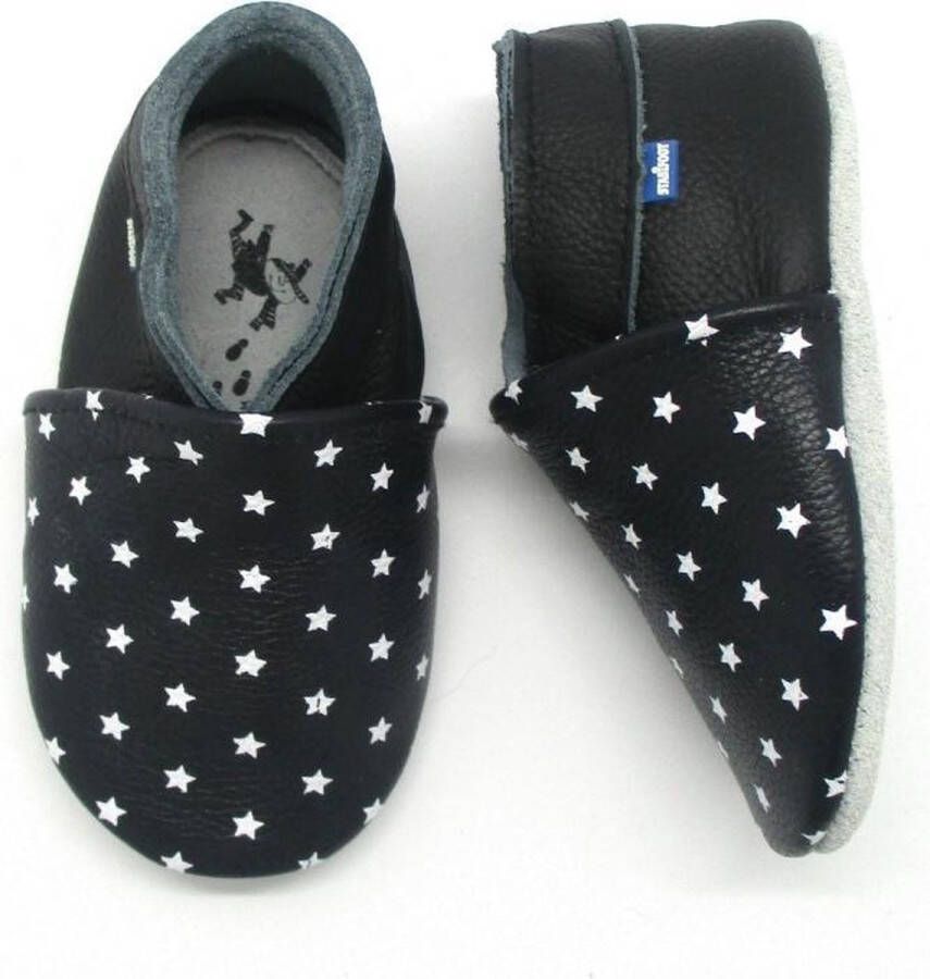 Stabifoot Babysoft babyslofjes zwart sterren 12