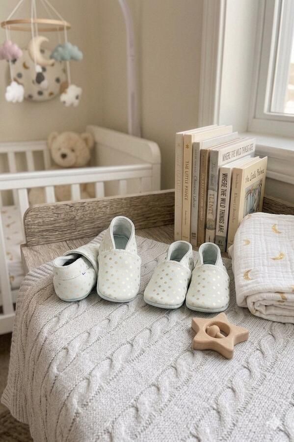 Stabifoot Babyslofjes Zacht Leer Cadeaudoos Linnen zakje Barefoot 3002 GREY