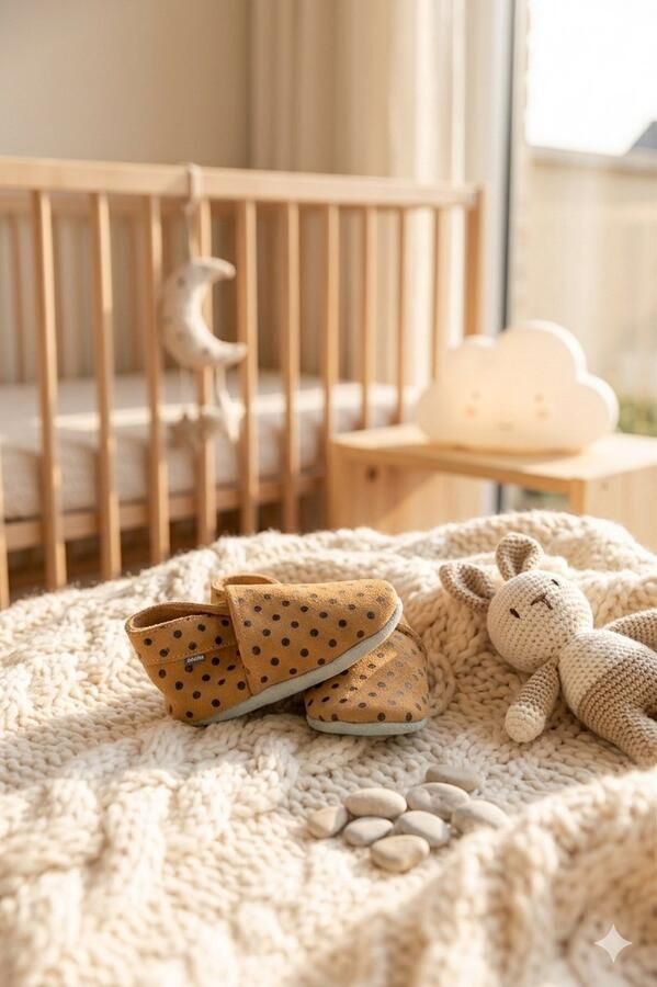 Stabifoot Babyslofjes Zacht Leer Cadeaudoos Linnen zakje Barefoot 3002 SAND - Foto 2